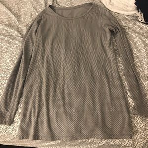 Light blue polka dot shirt